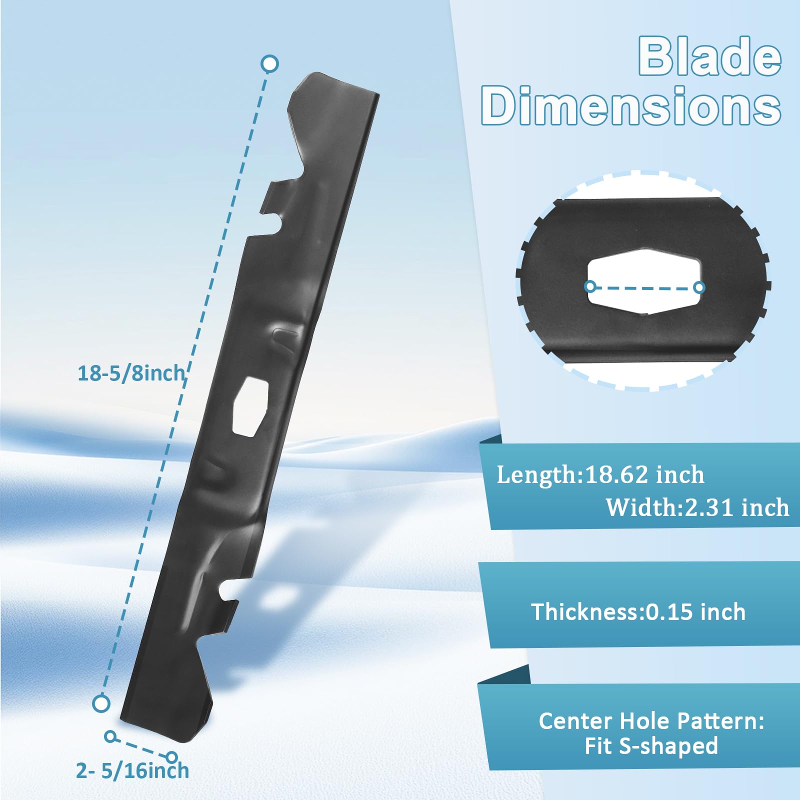 Amazon.com : 742P05086-X 54 Inch Mulching Blade Set(3 Pack
